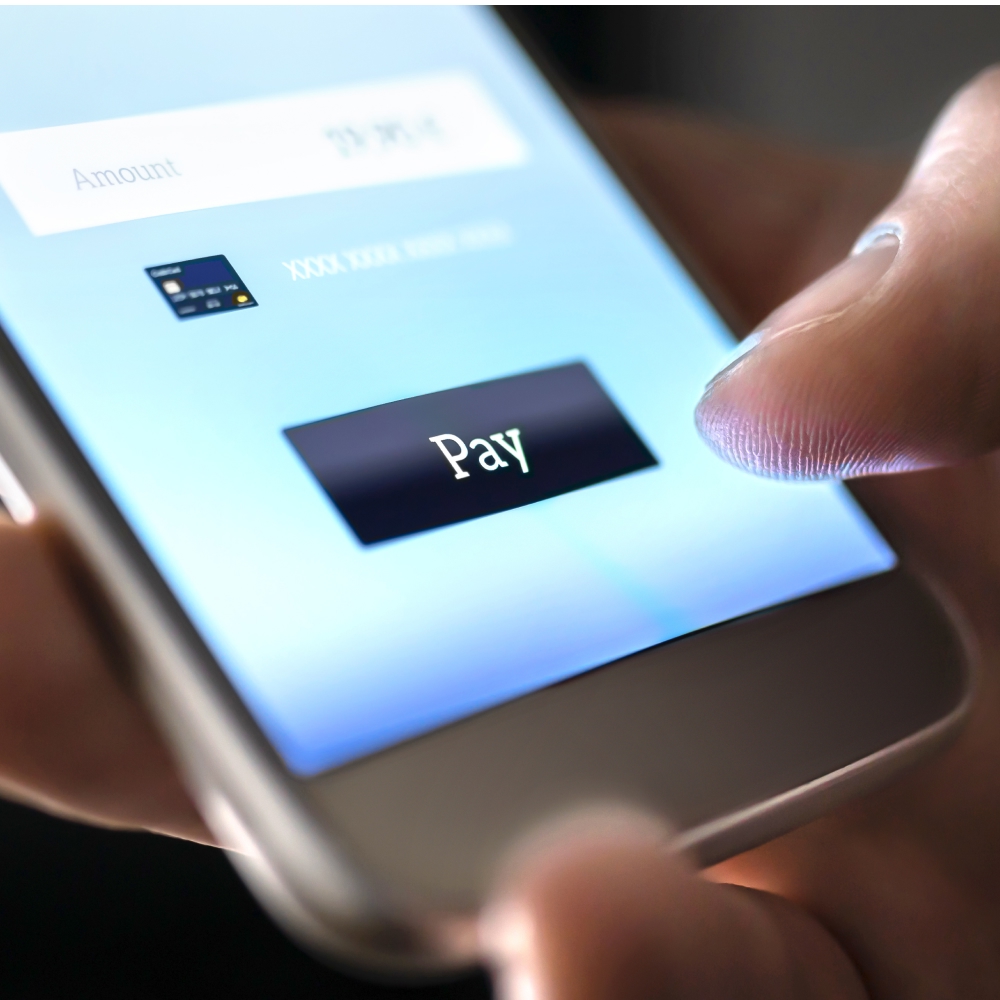 Mobile payment concept with smartphone and credit card